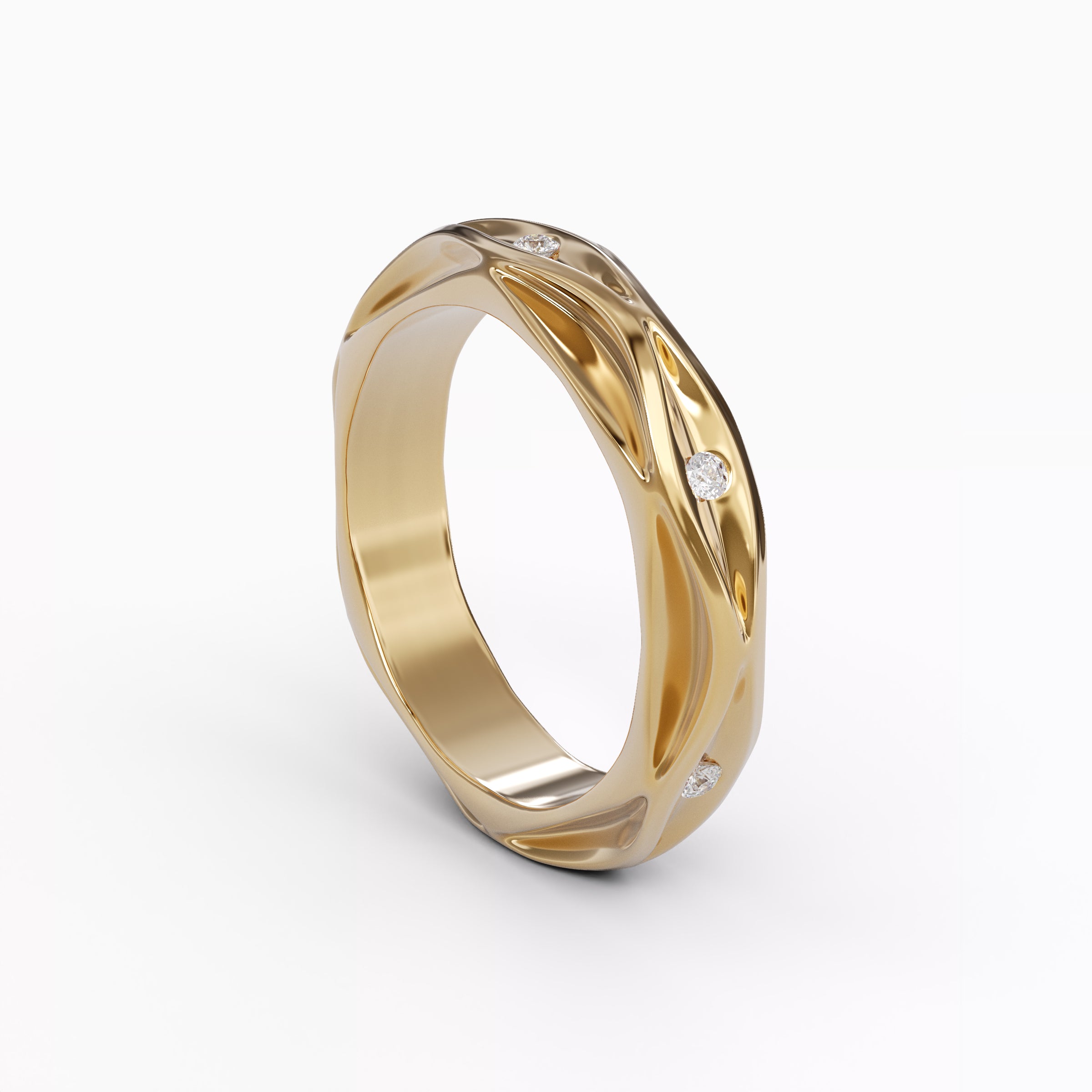 Nature-inspired diamond ring | 18K Gold