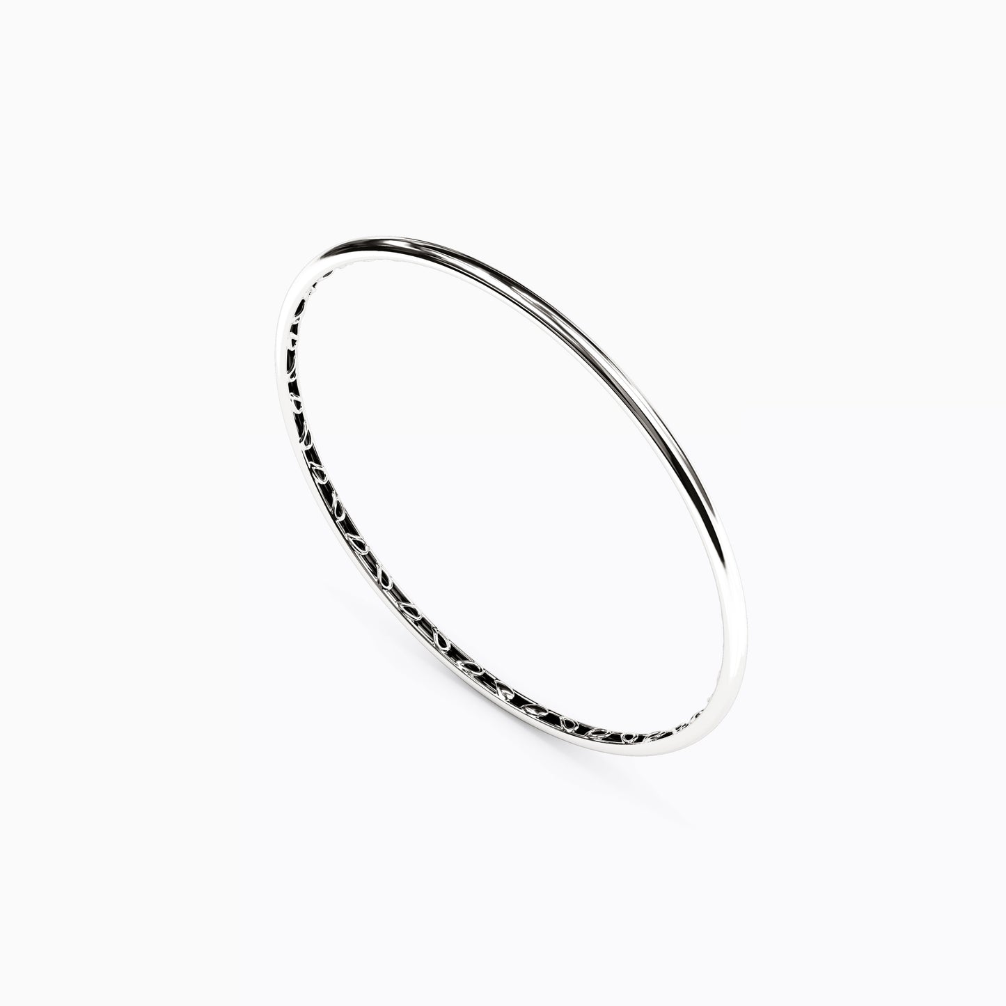 Essential 2.5mm Narrow Bangle Bracelet in 14K Gold