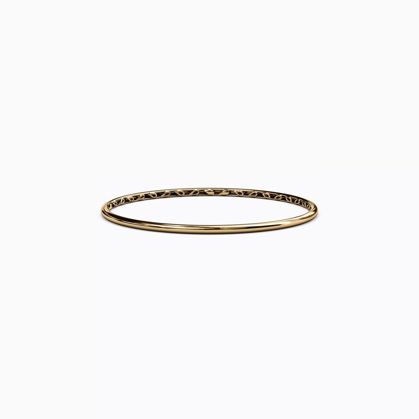 Essential 2.5mm Narrow Bangle Bracelet in 14K Gold