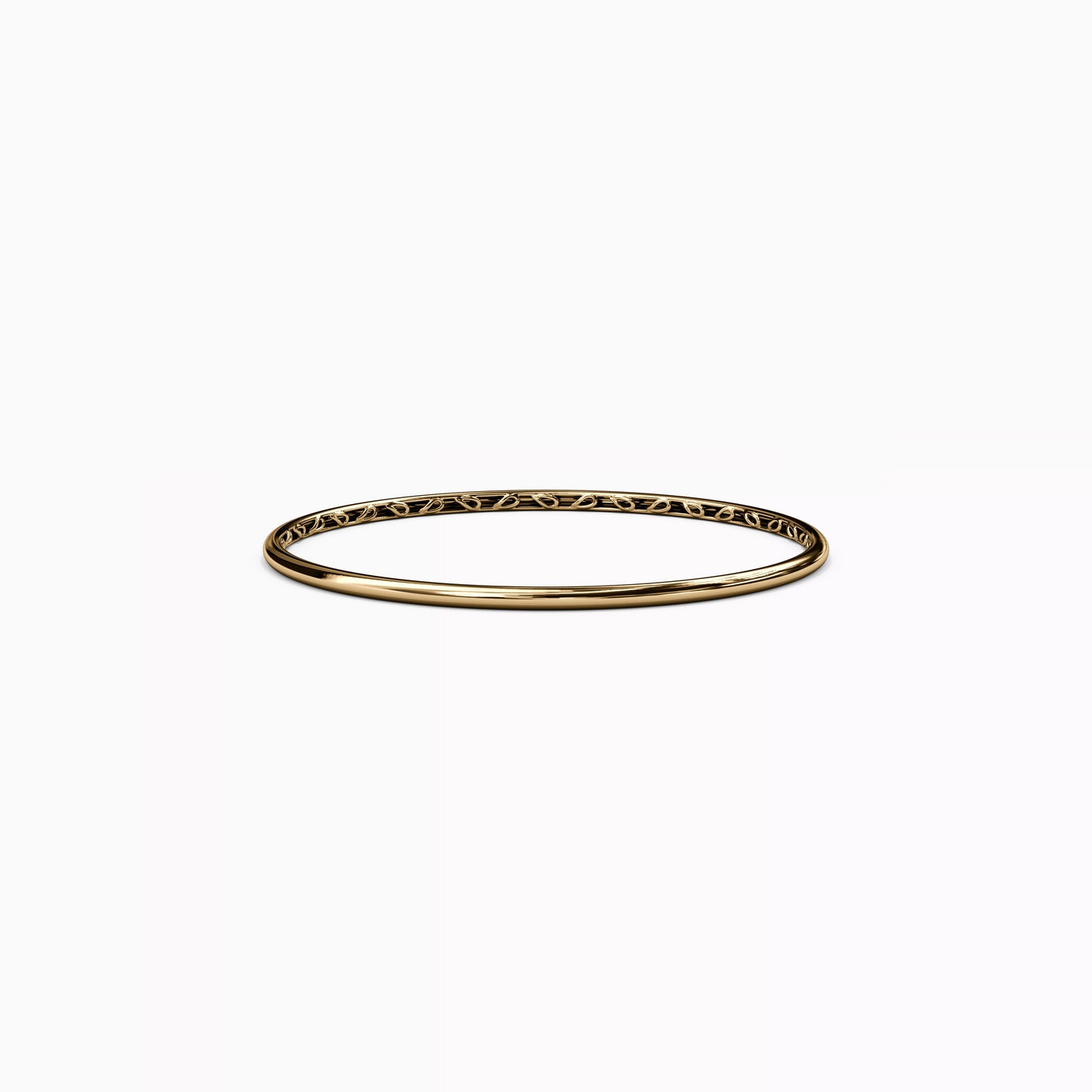 Essential 3.5mm Narrow Bangle Bracelet in 14K Gold