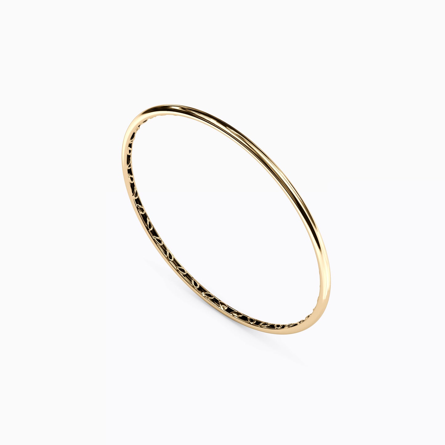 Essential 2.5mm Narrow Bangle Bracelet in 14K Gold