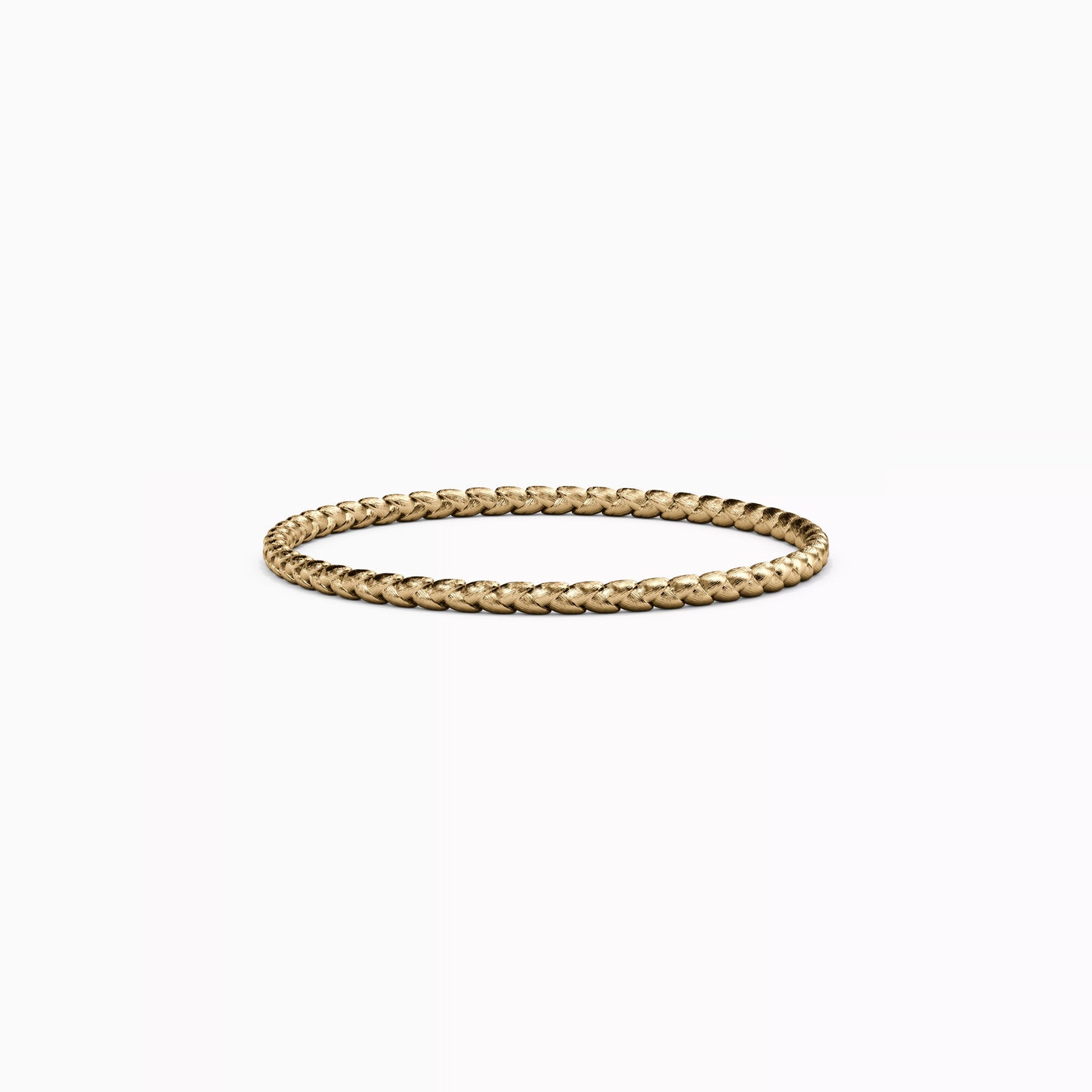 Wheat Bangle Bracelet in 14K Gold