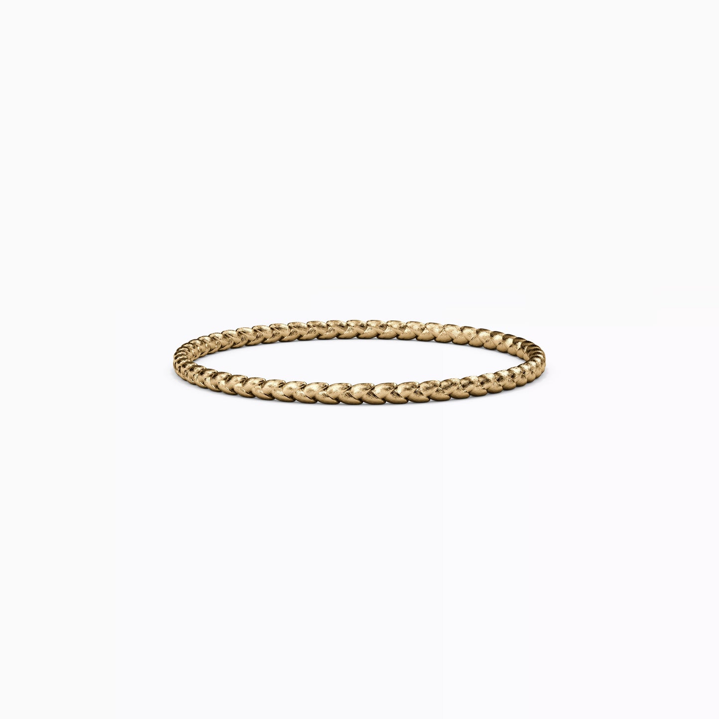 Wheat Bangle Bracelet in 14K Gold