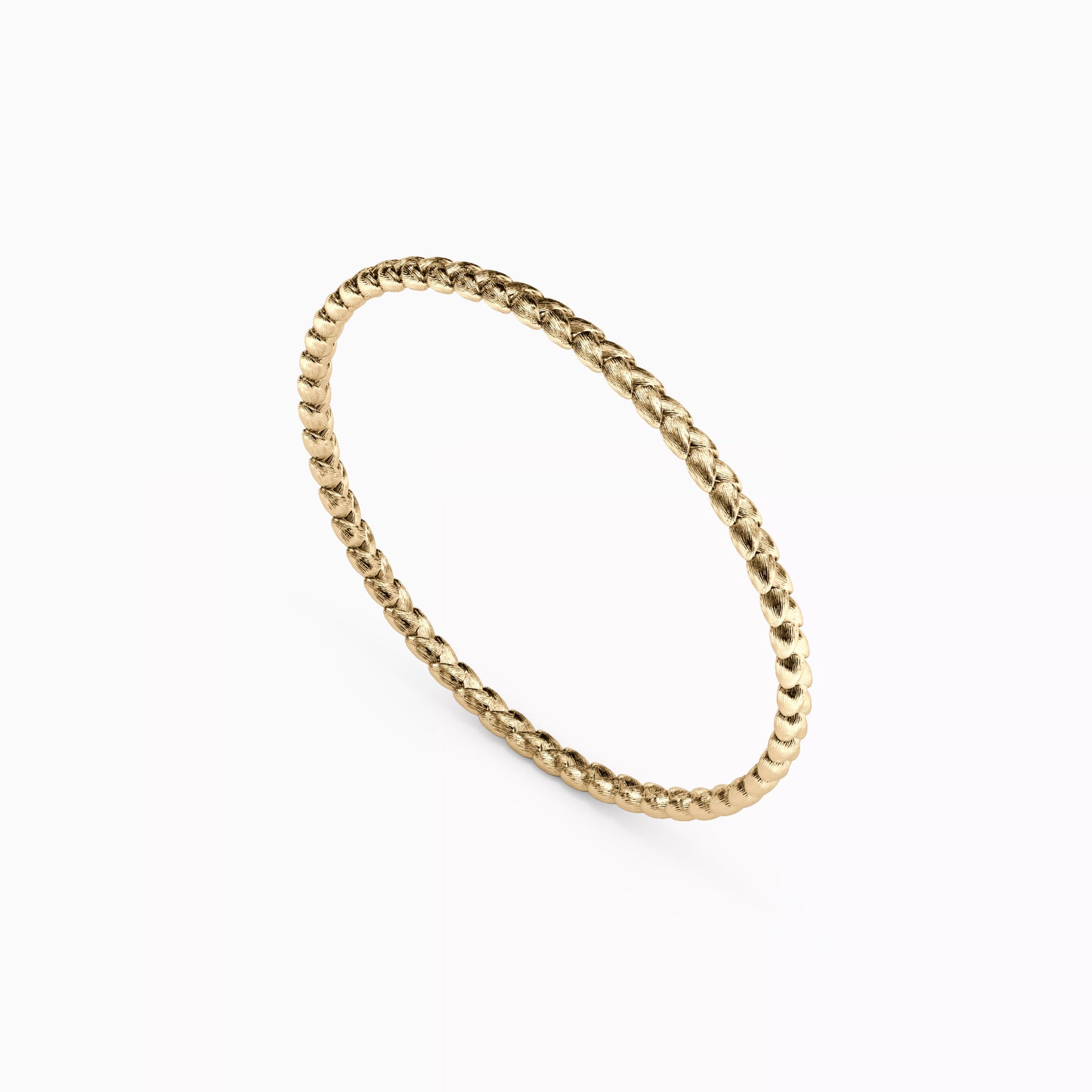 Wheat Bangle Bracelet in 14K Gold