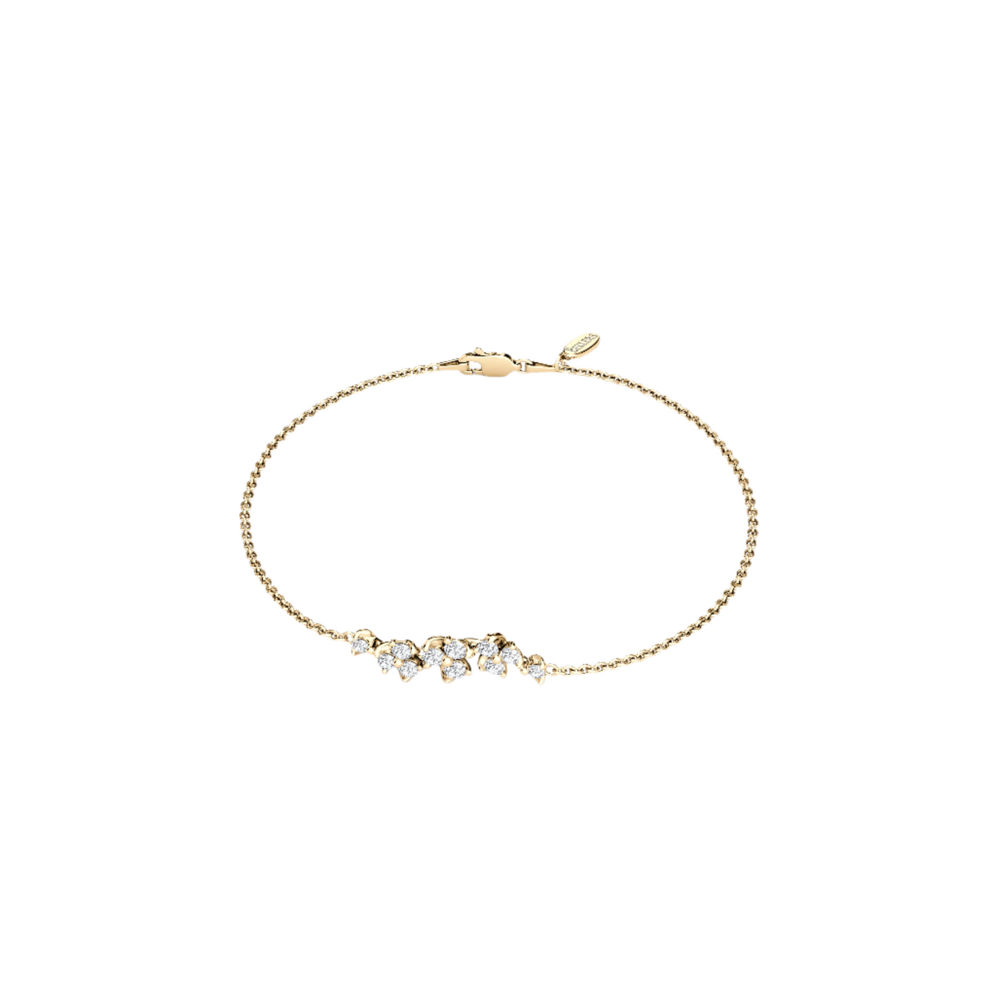 Diamond Cluster Bracelet in 14K Gold