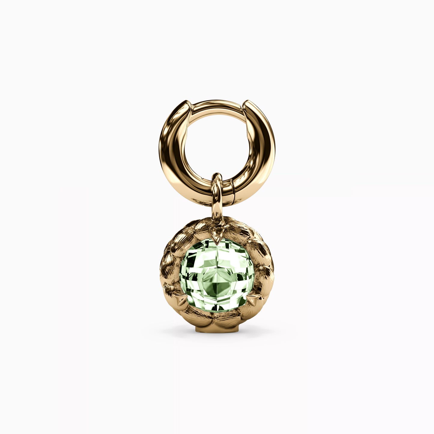 Prasiolite Double-Sided Detachable Charm in 14K Gold