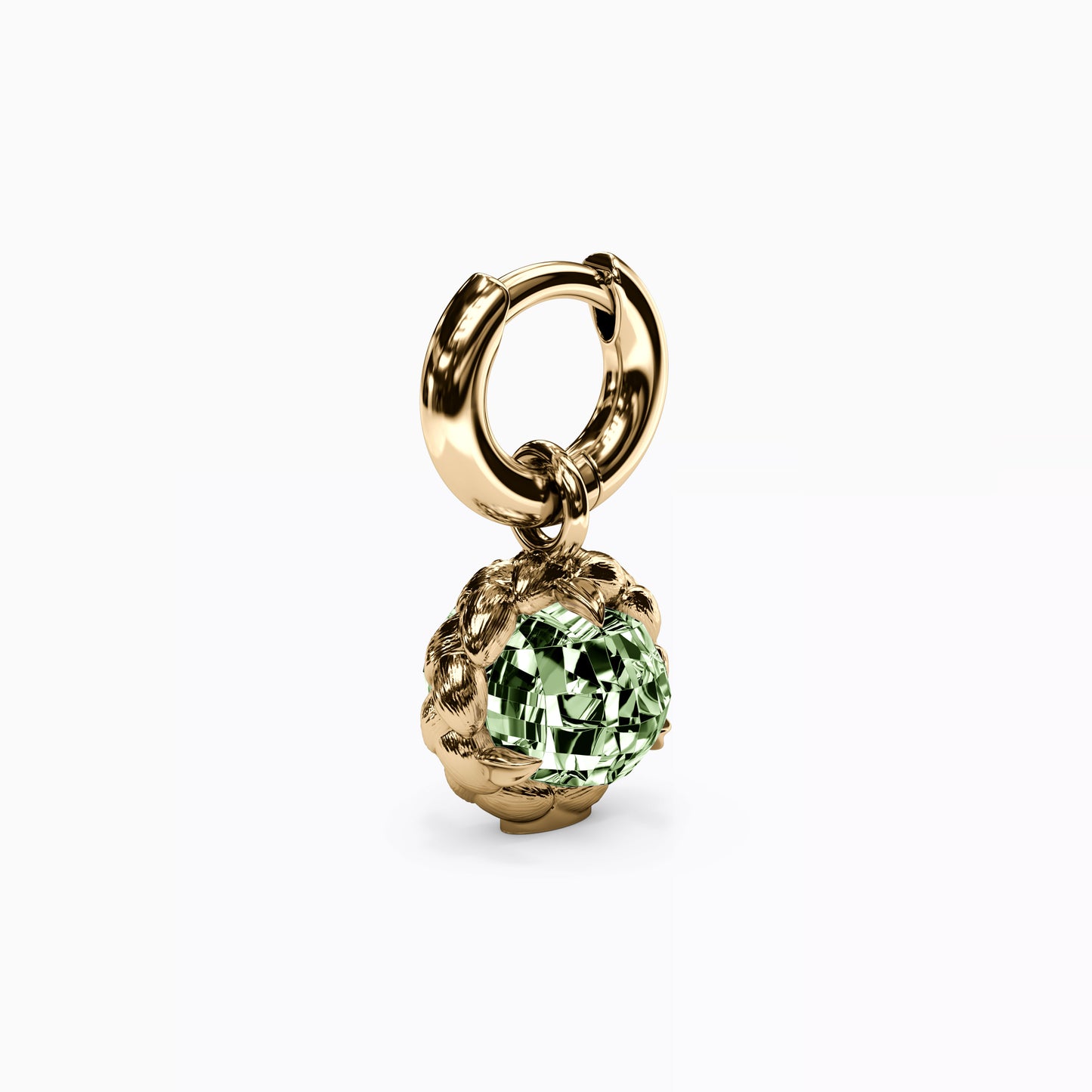 Prasiolite Double-Sided Detachable Charm in 14K Gold