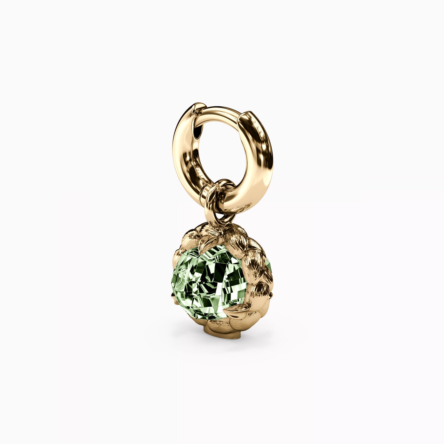 Prasiolite Double-Sided Detachable Charm in 14K Gold
