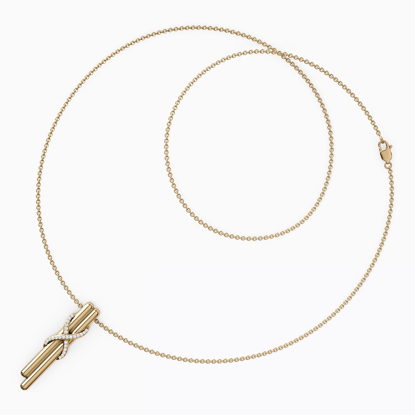 Eternity Diamond Urn Pendant in 14K Gold