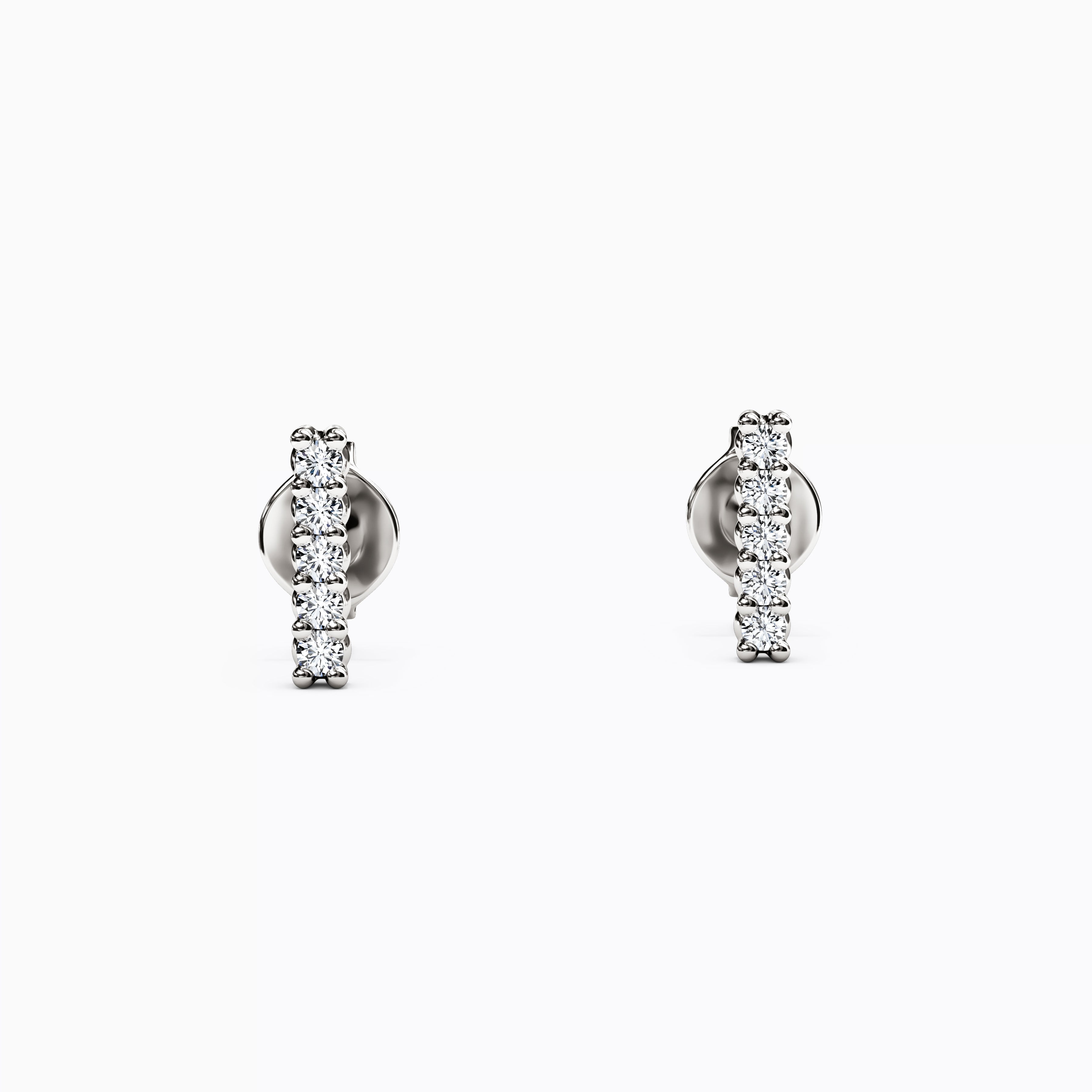 Petite Bar Diamond Earrings | 14K Gold