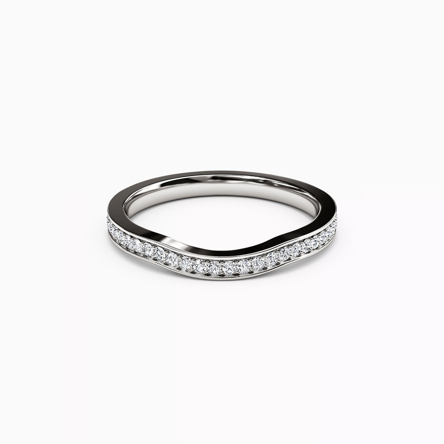 Diamond Contour Wedding Band in 14K Gold