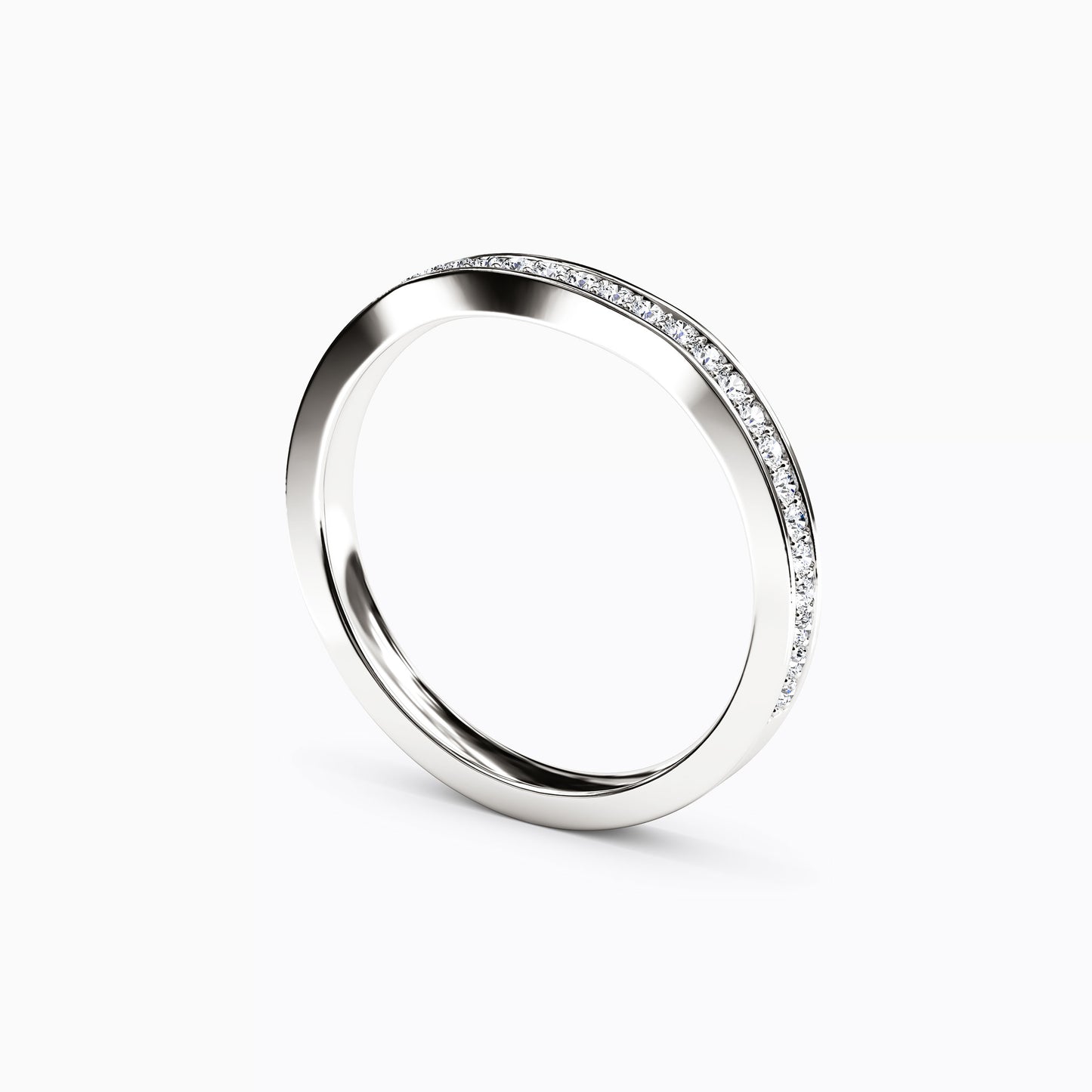 Diamond Contour Wedding Band in 14K Gold