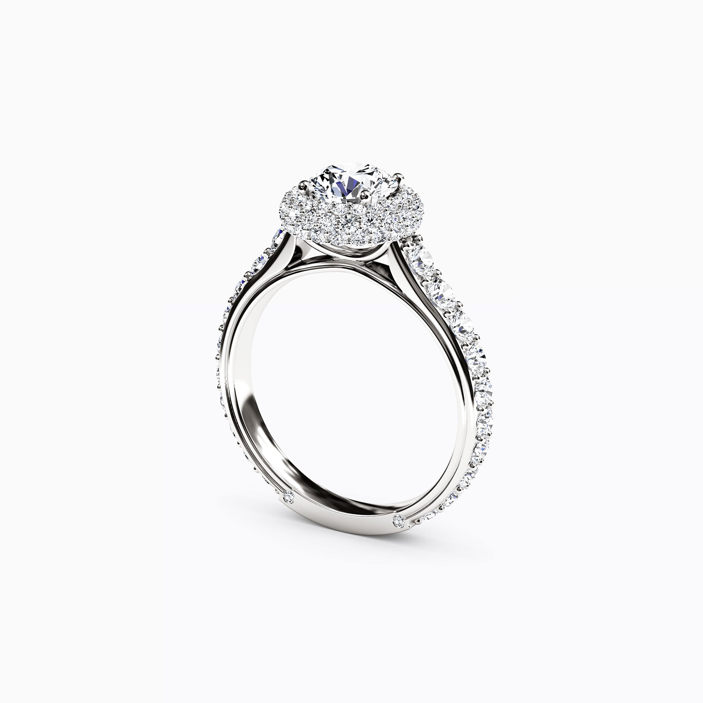 Halo Marielle Engagement Ring in Platinum