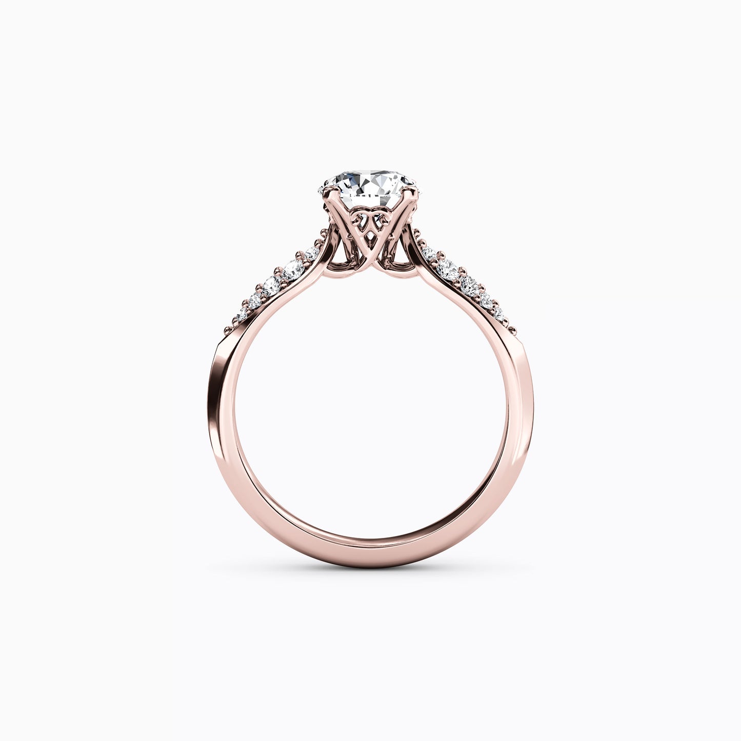 Jubilee Two Diamond Wings Engagement ring in 18K Gold