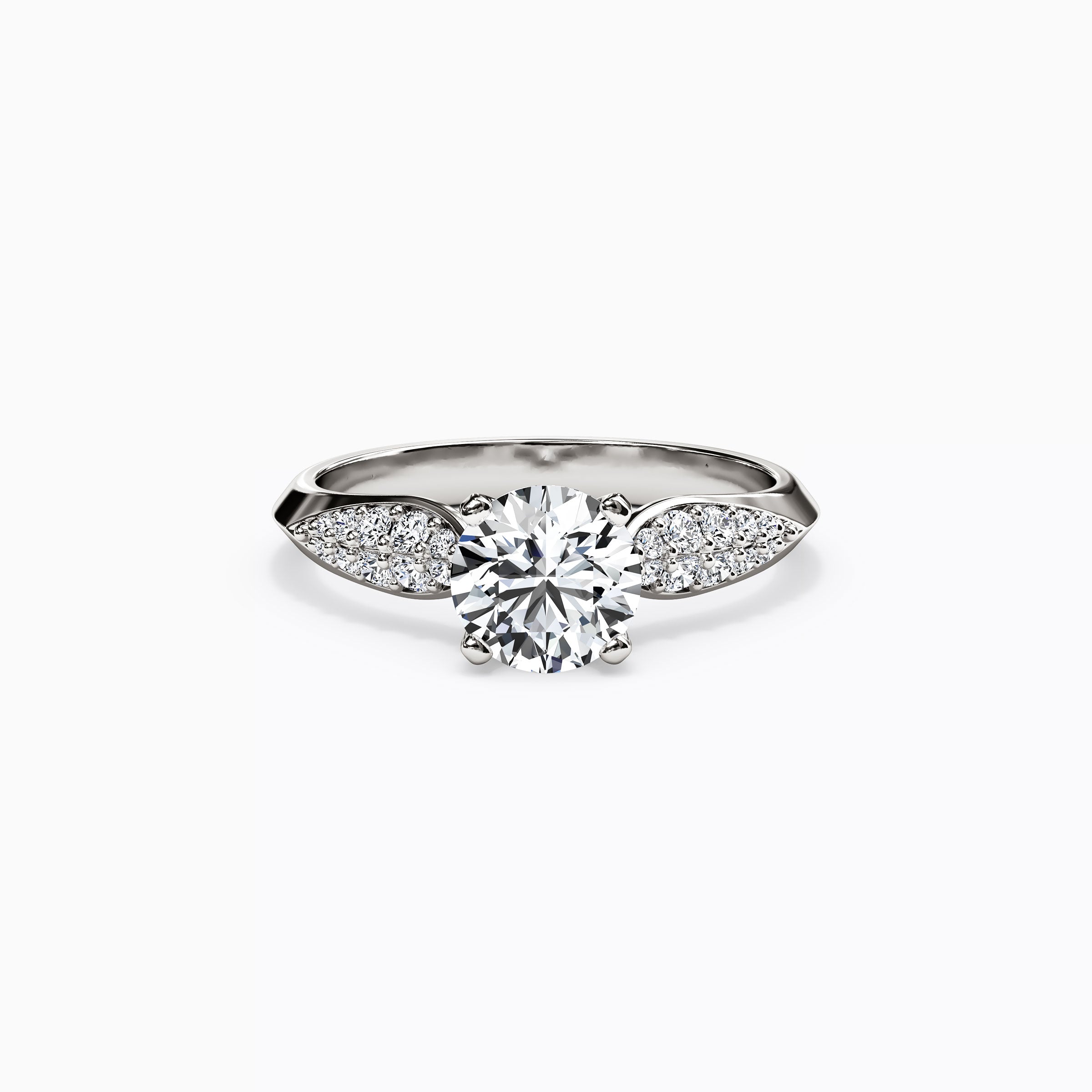 Jubilee Two Diamond Wings Engagement ring in 18K Gold