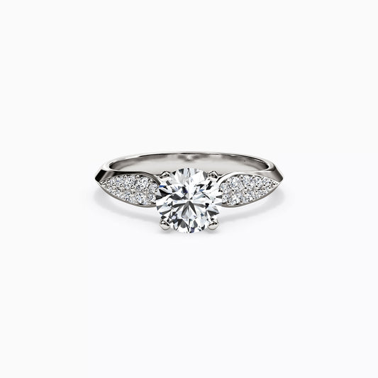 Jubilee Two Diamond Wings Engagement ring in Platinum