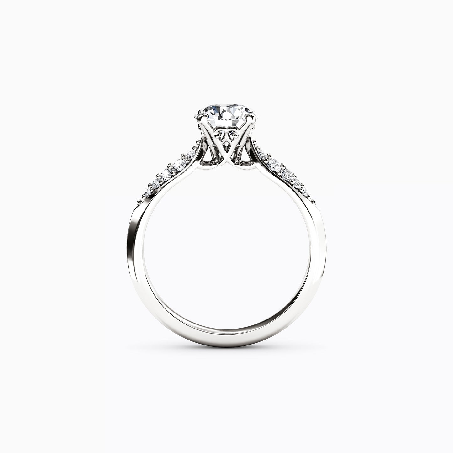 Jubilee Two Diamond Wings Engagement ring in Platinum