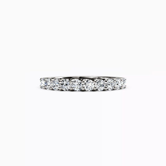Diamond Scallop Graduated Wedding Band in 14K Gold