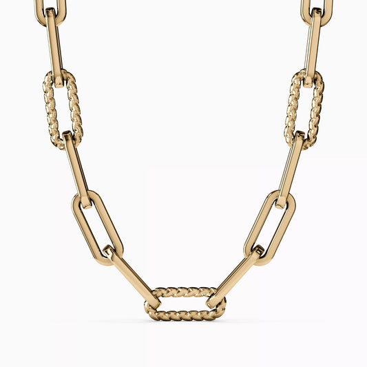 Paperclip Necklace in 14K Gold