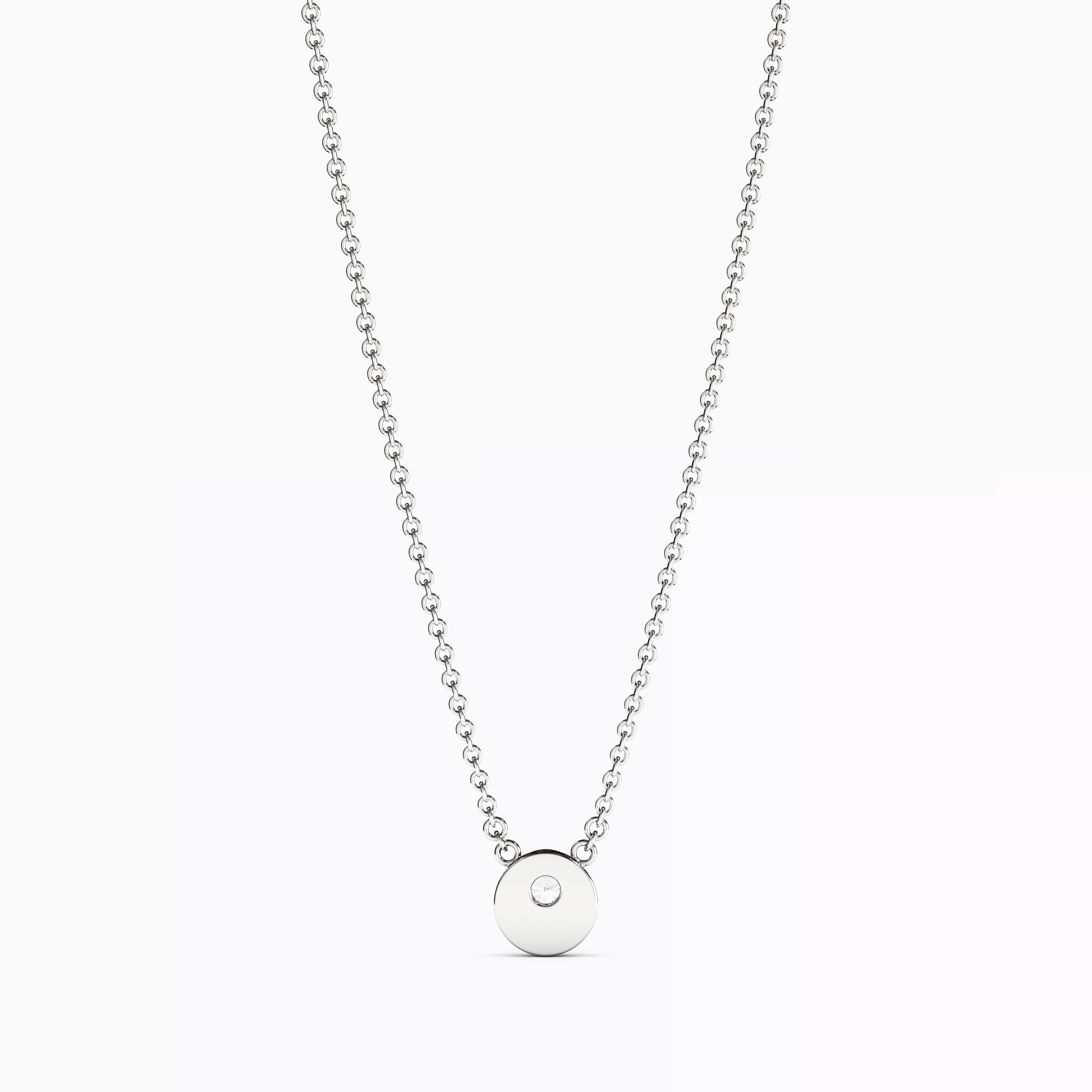 Diamond Crescent Necklace|  14K Gold