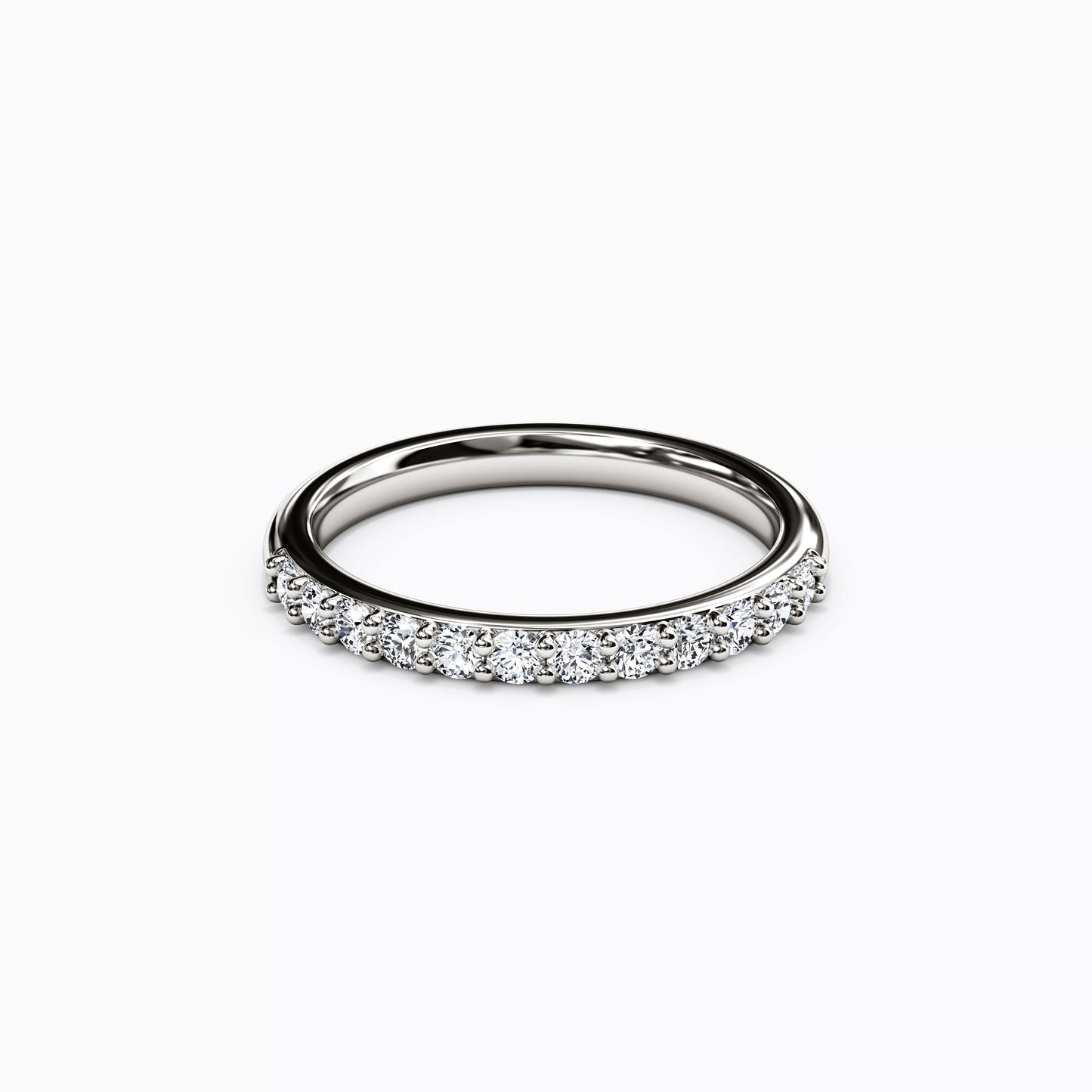 Diamond Shared Prong Wedding Band in 14K Gold