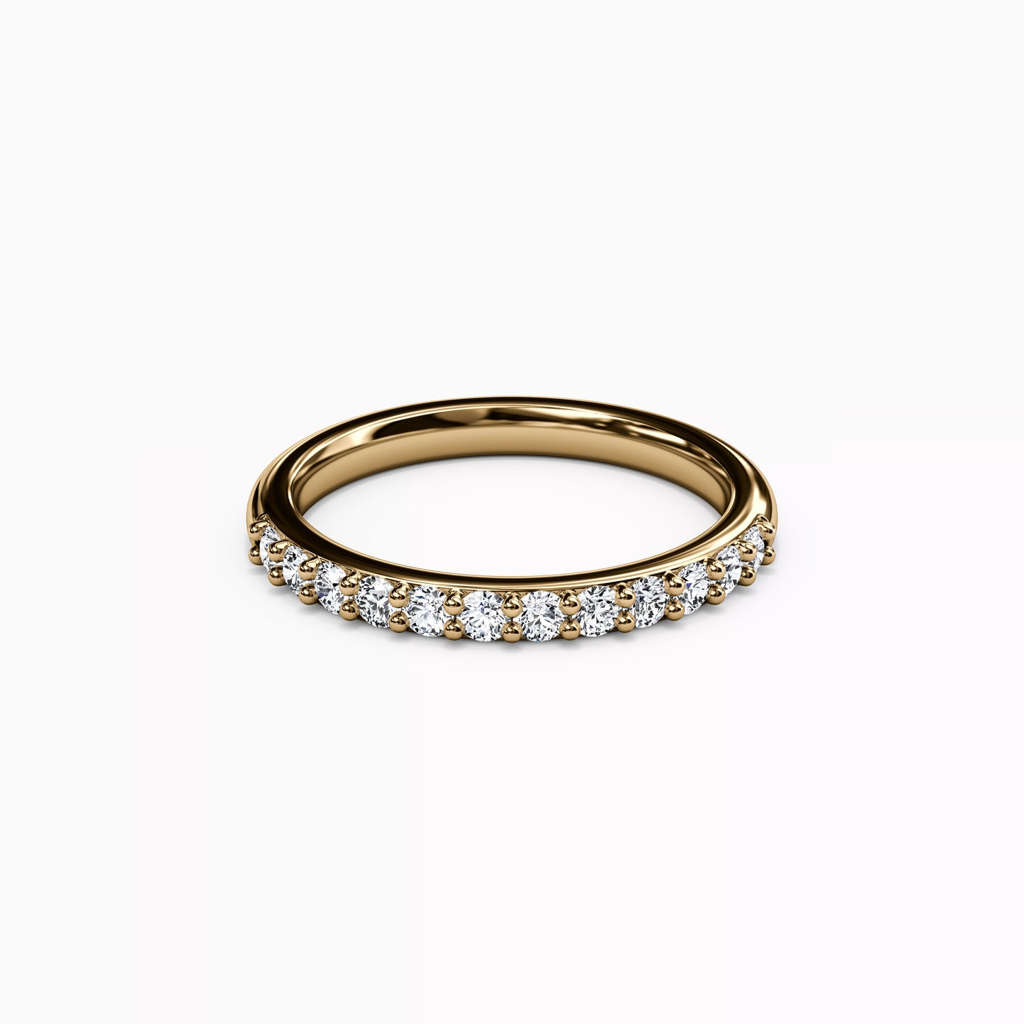 Diamond Shared Prong Wedding Band in 14K Gold