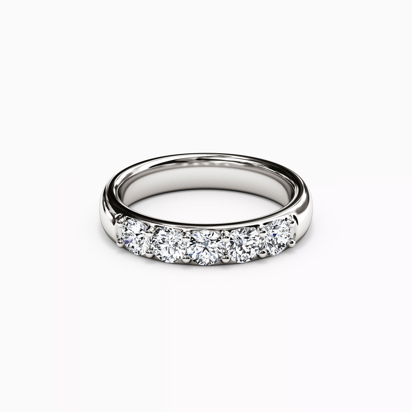Diamond Shared Prong Wedding Band in 14K Gold