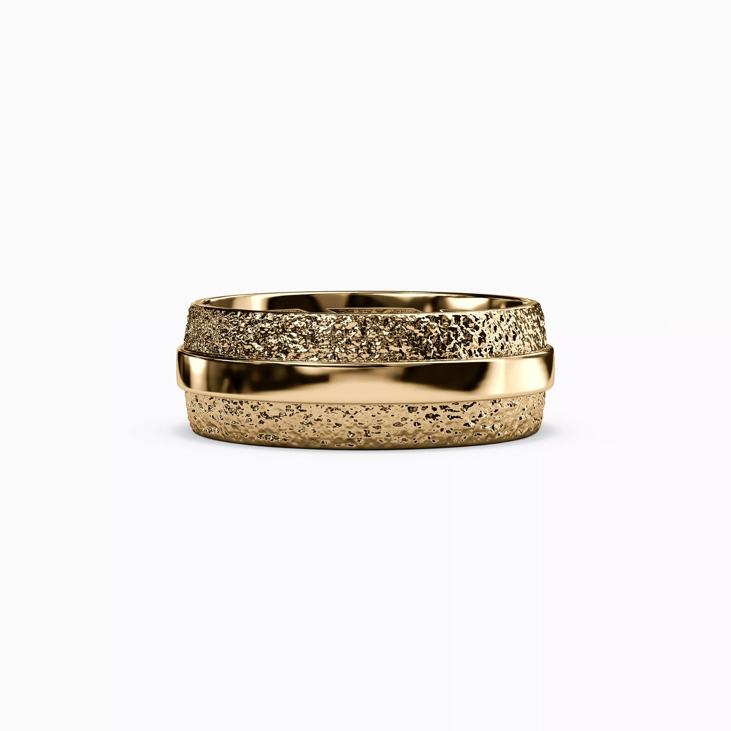 Polished Rail Wedding Band in 14K Gold