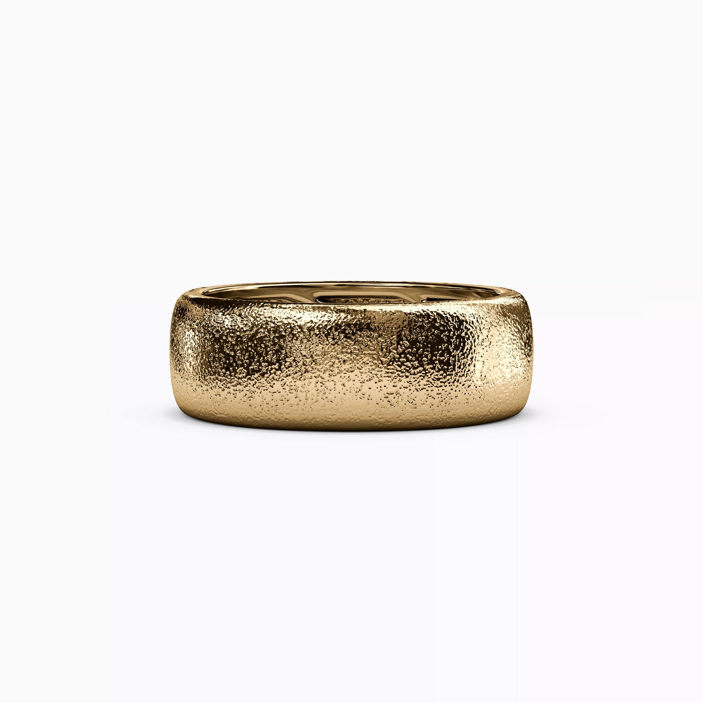 Diamond Brushed Wedding Band in 14K Gold