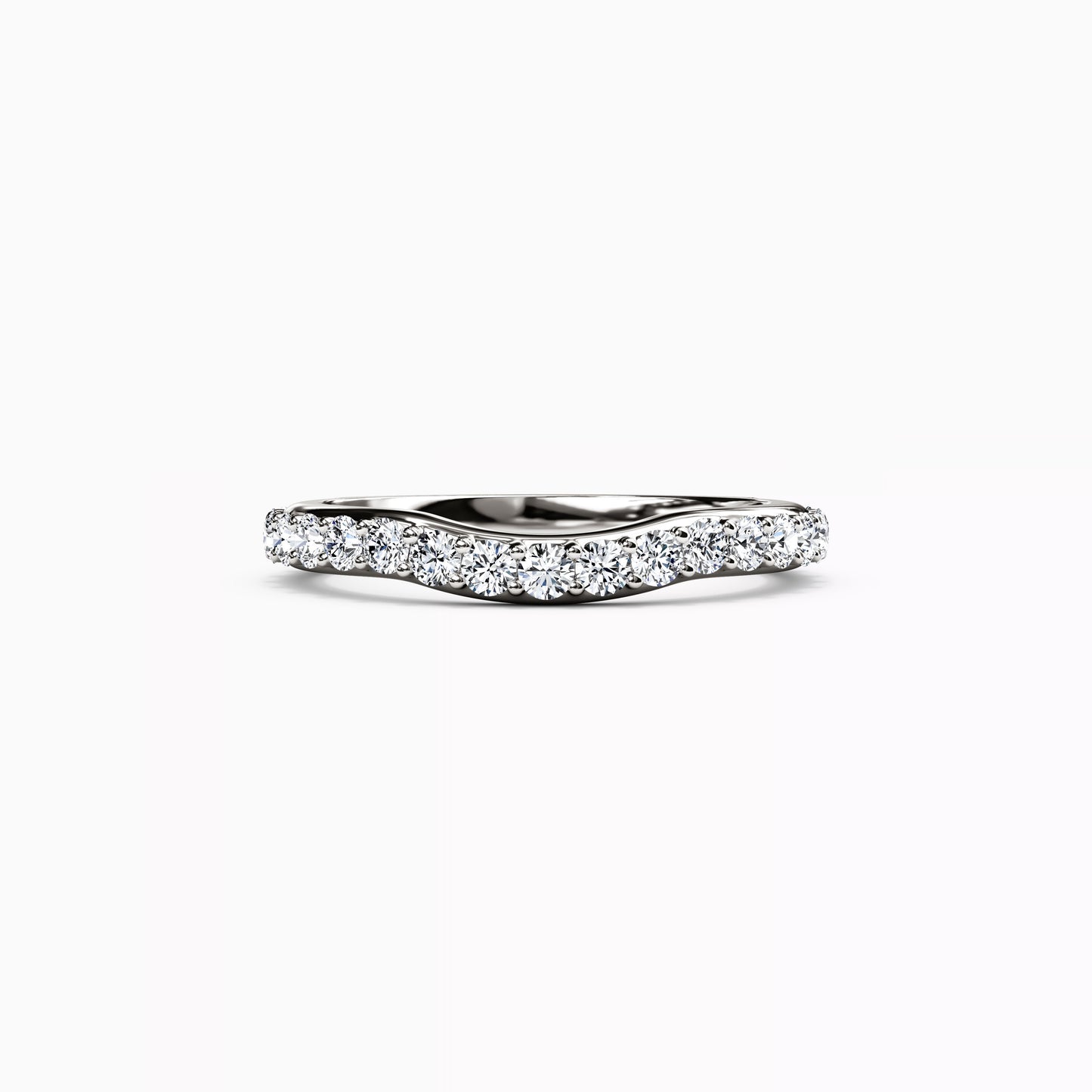 Diamond Contour Wedding Band in 14K Gold