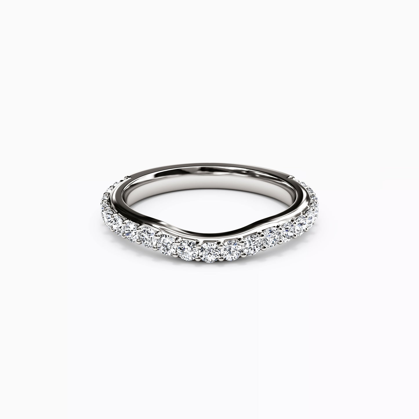 Diamond Contour Wedding Band in 14K Gold