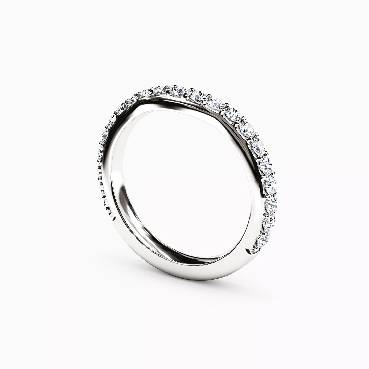 Diamond Contour Wedding Band in 14K Gold