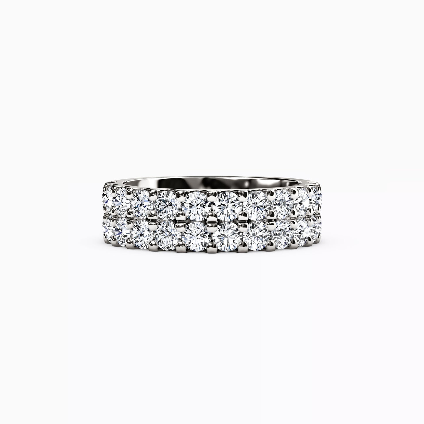 Diamond Double Row Wedding Band in 14K Gold