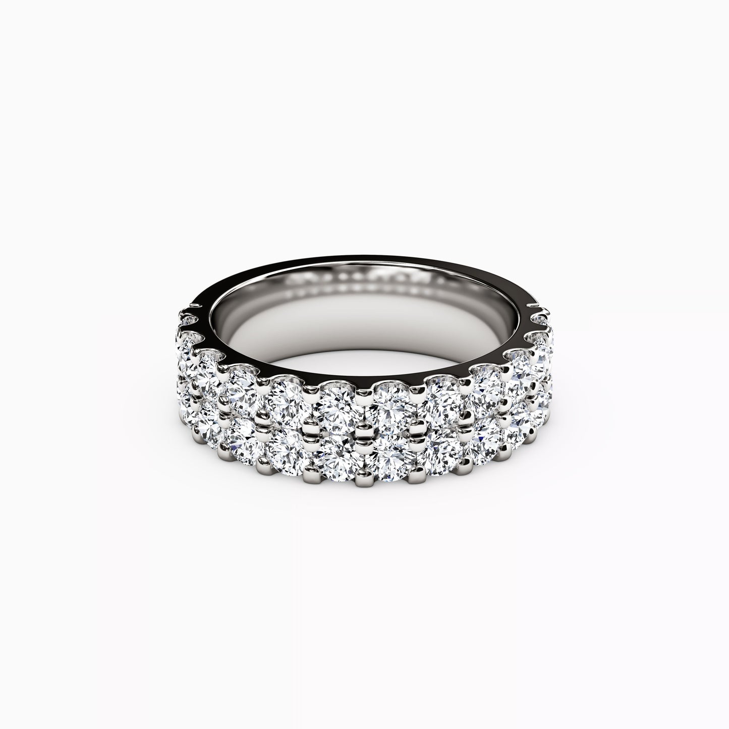 Diamond Double Row Wedding Band in 14K Gold